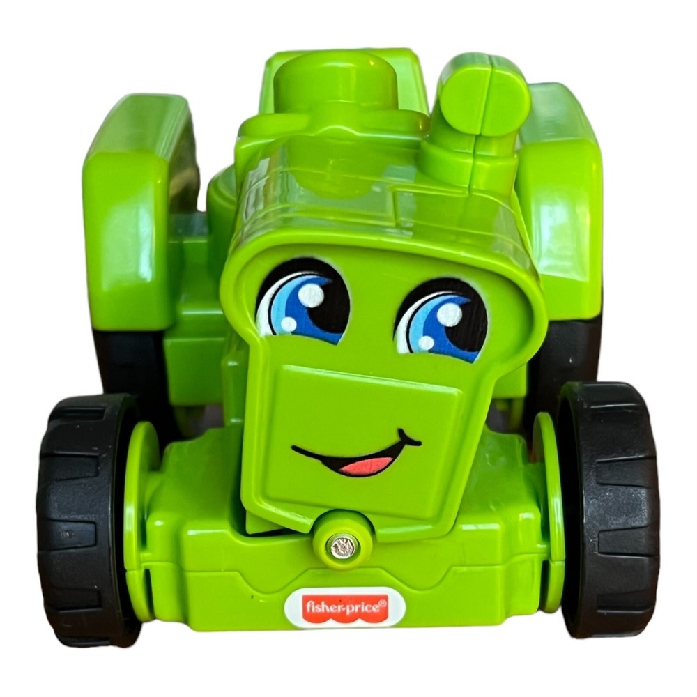 2016 Mattel Fisher Price Little People Helpful Harvester Tractor Green With Face